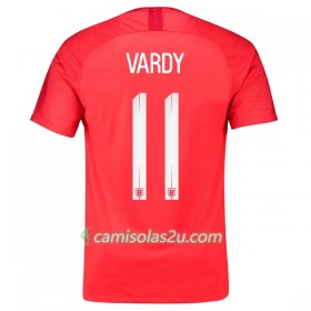 Camisolas de Futebol Inglaterra Vardy 11 Equipamento Alternativa Copa do Mundo 2018 Manga Curta